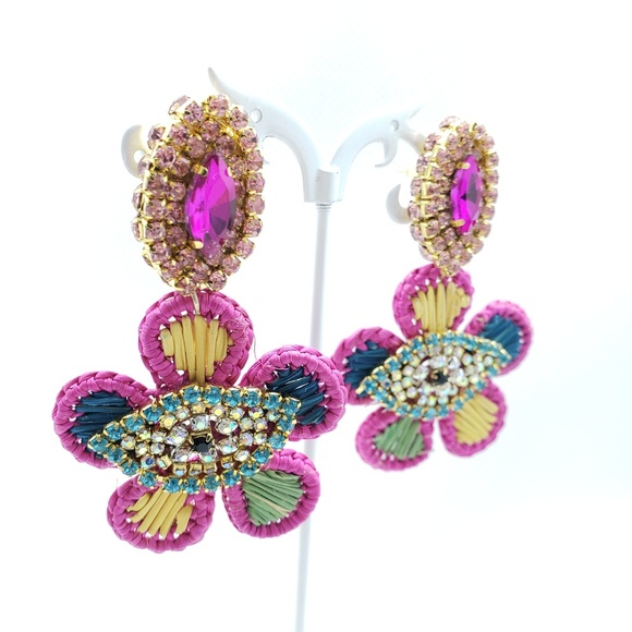 Jewelry - 100% handmade, rattan earrings,statement  jewelry